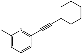 2-(cyclohexylethynyl)-6-methylpyridine Struktur