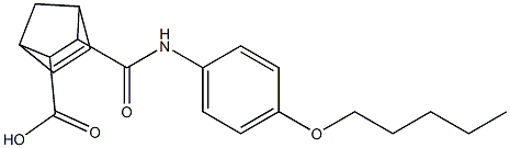 3-{[4-(pentyloxy)anilino]carbonyl}bicyclo[2.2.1]hept-5-ene-2-carboxylic acid Struktur