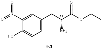 D- 3-nitro- Tyrosine ethyl ester, monohydrochloride 化学構造式