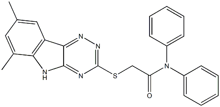 332870-01-6 2-[(6,8-dimethyl-5H-[1,2,4]triazino[5,6-b]indol-3-yl)sulfanyl]-N,N-diphenylacetamide