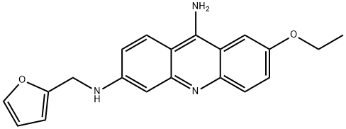 2-エトキシ-6-[(2-フリルメチル)アミノ]アクリジン-9-アミン 化学構造式