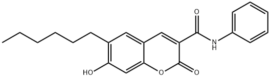 6-hexyl-7-hydroxy-2-oxo-N-phenyl-2H-chromene-3-carboxamide,333772-41-1,结构式
