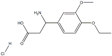 3-amino-3-(4-ethoxy-3-methoxyphenyl)propanoic acid hydrochloride Structure