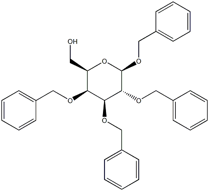 1,2,3,4-Tetra-O-benzyl-b-D-galactopyranoside Struktur