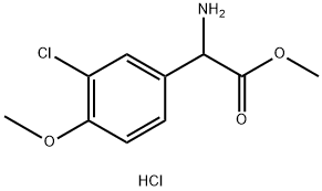 METHYL2-AMINO-2-(3-CHLORO-4-METHOXYPHENYL)ACETATE HYDROCHLORIDE Structure