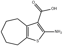 4H-Cyclohepta[b]thiophene-3-carboxylic acid, 2-amino-5,6,7,8-tetrahydro- Structure