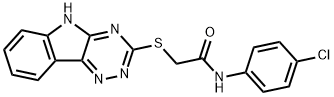 N-(4-chlorophenyl)-2-(5H-[1,2,4]triazino[5,6-b]indol-3-ylsulfanyl)acetamide