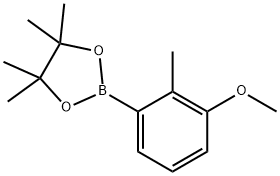 2-(3-甲氧基-2-甲基苯基)-4,4,5,5-四甲基-1,3,2-二氧杂硼烷, 351456-69-4, 结构式