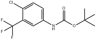 (4-Chloro-3-trifluoromethyl-phenyl)-carbamic acid tert-butyl ester Struktur