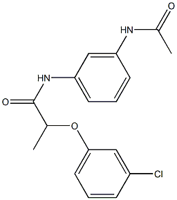 N-[3-(acetylamino)phenyl]-2-(3-chlorophenoxy)propanamide Struktur