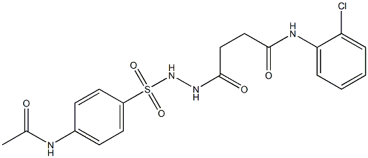 4-(2-{[4-(acetylamino)phenyl]sulfonyl}hydrazino)-N-(2-chlorophenyl)-4-oxobutanamide Struktur