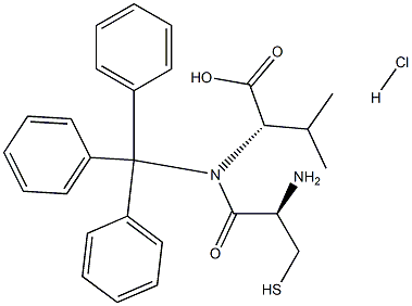 (S-Trityl)-L-Cysteinyl-L-Valine Hydrochloride 结构式
