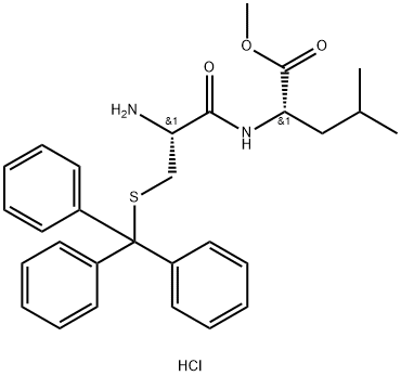 (S-Trityl)-L-Cysteinyl-L-Leucine, Methyl Ester Hydrochloride Struktur