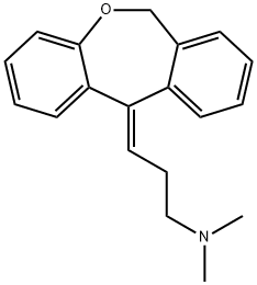 3-[(11E)-ジベンゾ[b,e]オキセピン-11(6H)-イリデン]-N,N-ジメチル-1-プロパンアミン 化学構造式
