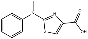 4-Thiazolecarboxylic acid, 2-(methylphenylamino)- Struktur