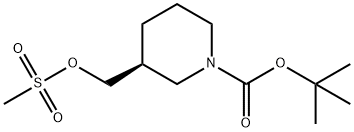 (S)-[[(Methylsulfonyl)oxy]methyl]piperidine-1-carboxylic Acid tert-Butyl Ester Structure