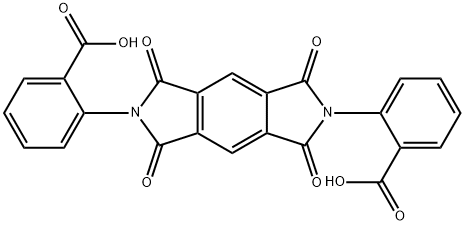 2,2-(1,3,5,7-tetraoxo-5,7-dihydropyrrolo(3,4-f)isoindole-2,6(1H,3H)diyl)dibenzoic acid Struktur