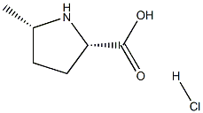 (2S,5S)-5-methylpyrrolidine-2-carboxylic acid hydrochloride 化学構造式