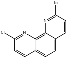 2-氯-9-溴-1,10-菲咯啉 结构式