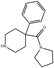 4-phenyl-4-(pyrrolidine-1-carbonyl)piperidine Structure