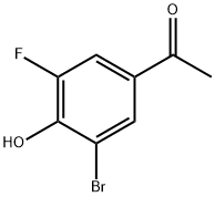 3-溴-5-氟-4-羟基苯乙酮,402-84-6,结构式
