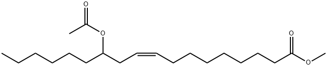 9-Octadecenoic acid, 12-(acetyloxy)-, methyl ester, (9Z)- Structure