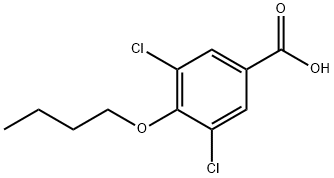 4-Butoxy-3,5-dichlorobenzoic acid Struktur