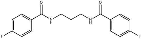 4-fluoro-N-{3-[(4-fluorobenzoyl)amino]propyl}benzamide 化学構造式