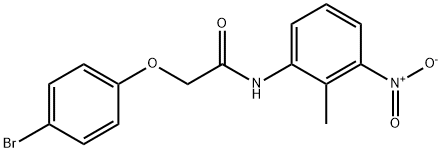 2-(4-bromophenoxy)-N-(2-methyl-3-nitrophenyl)acetamide,433706-70-8,结构式