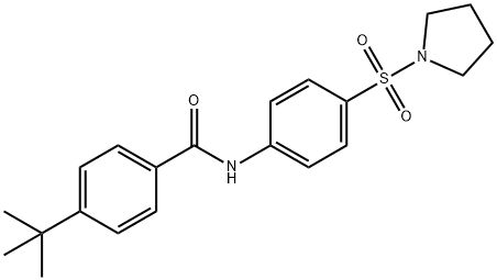 4-(tert-butyl)-N-[4-(1-pyrrolidinylsulfonyl)phenyl]benzamide Structure