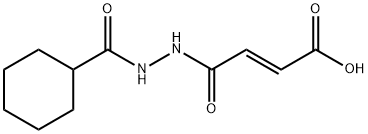 (E)-4-[2-(cyclohexylcarbonyl)hydrazino]-4-oxo-2-butenoic acid Struktur