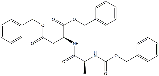 Carbobenzyloxyalanylaspartic Acid Dibenzyl Ester Structure