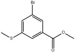 methyl 3-bromo-5-(methylthio)-benzoate 结构式
