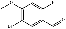 5-ブロモ-2-フルオロ-4-メトキシベンズアルデヒド 化学構造式