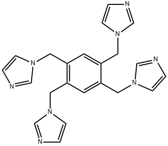 1,2,4,5-tetrakis(imidazol-1-ylmethyl)benzene 化学構造式