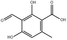 Benzoic acid, 3-formyl-2,4-dihydroxy-6-methyl- Structure