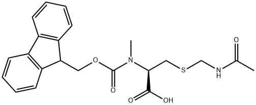 (2R)-3-(acetamidomethylsulfanyl)-2-[9H-fluoren-9-ylmethoxycarbonyl(methyl)amino]propanoic acid Structure