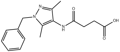 4-[(1-benzyl-3,5-dimethyl-1H-pyrazol-4-yl)amino]-4-oxobutanoic acid Structure