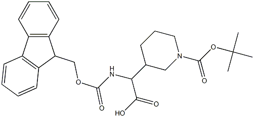2-{1-[(tert-butoxy)carbonyl]piperidin-3-yl}-2-({[(9H-fluoren-9-yl)methoxy]carbonyl}amino)acetic acid Structure