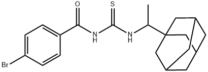 N-[1-(1-adamantyl)ethyl]-N'-(4-bromobenzoyl)thiourea Struktur