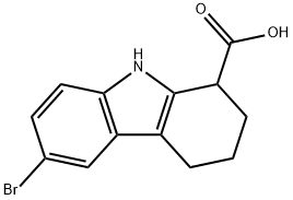 6-bromo-2,3,4,9-tetrahydro-1H-carbazole-1-carboxylic acid Struktur