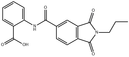 2-{[(1,3-dioxo-2-propyl-2,3-dihydro-1H-isoindol-5-yl)carbonyl]amino}benzoic acid,500261-61-0,结构式
