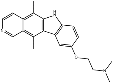 Ethanamine, 2-[(5,11-dimethyl-6H-pyrido[4,3-b]carbazol-9-yl)oxy]-N,N-dimethyl- Struktur