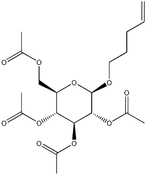 4-Penten-1-yl 2,3,4,6-tetra-O-acetyl-b-D-glucopyranoside Structure