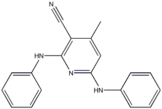 4-methyl-2,6-bis(phenylamino)nicotinonitrile Structure