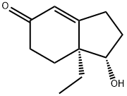 5H-茚-5-酮,7Α-乙基-1,2,3,6,7,7A-六氢-1-羟基-,(1S,7AS)-,53016-43-6,结构式