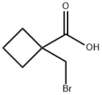 1-(溴甲基)环丁烷-1-羧酸 结构式
