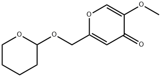 5-甲氧基-2-(((四氢-2H-吡喃-2-基)氧代)甲基)-4H-吡喃-4-酮, 54620-67-6, 结构式