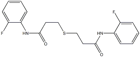 3-{[3-(2-fluoroanilino)-3-oxopropyl]sulfanyl}-N-(2-fluorophenyl)propanamide Structure