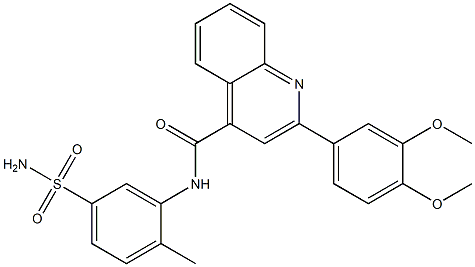 N-[5-(aminosulfonyl)-2-methylphenyl]-2-(3,4-dimethoxyphenyl)-4-quinolinecarboxamide|